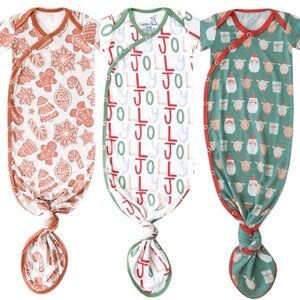 Festive Kids Pajamas Sleep Sacks - Gingerbread, Jolly, Santa Designs